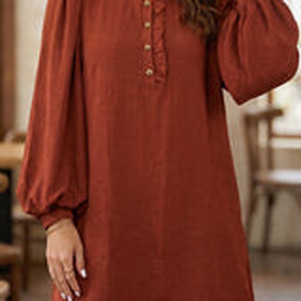 Coffee Shift Dress