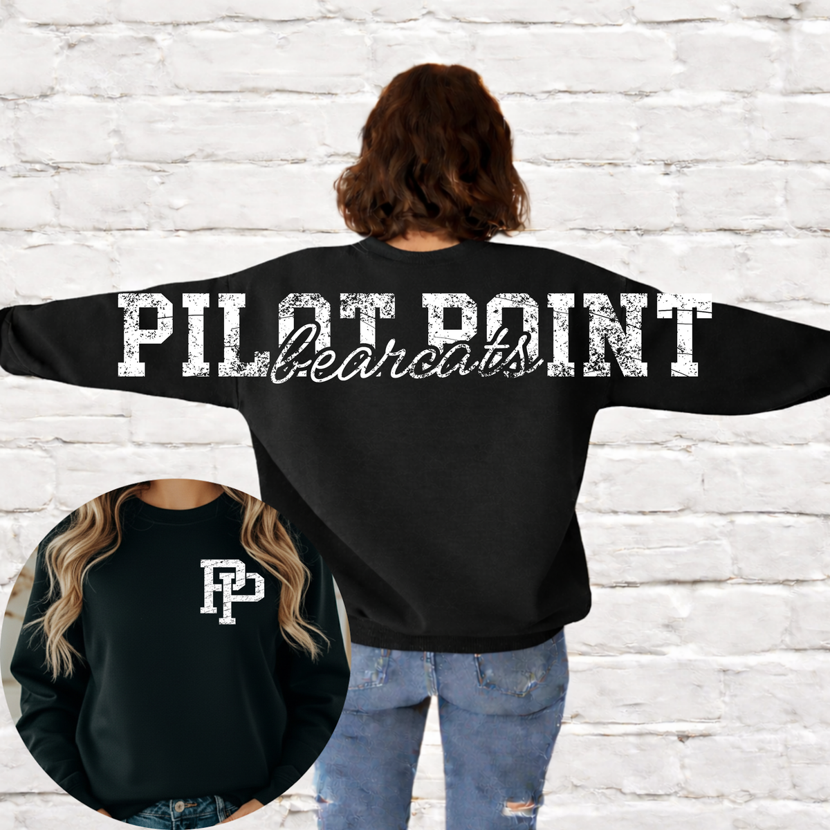 Bearcats - Distressed Letters Full Back