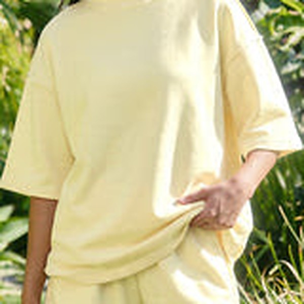 Exposed Seam Casual Set - Yellow