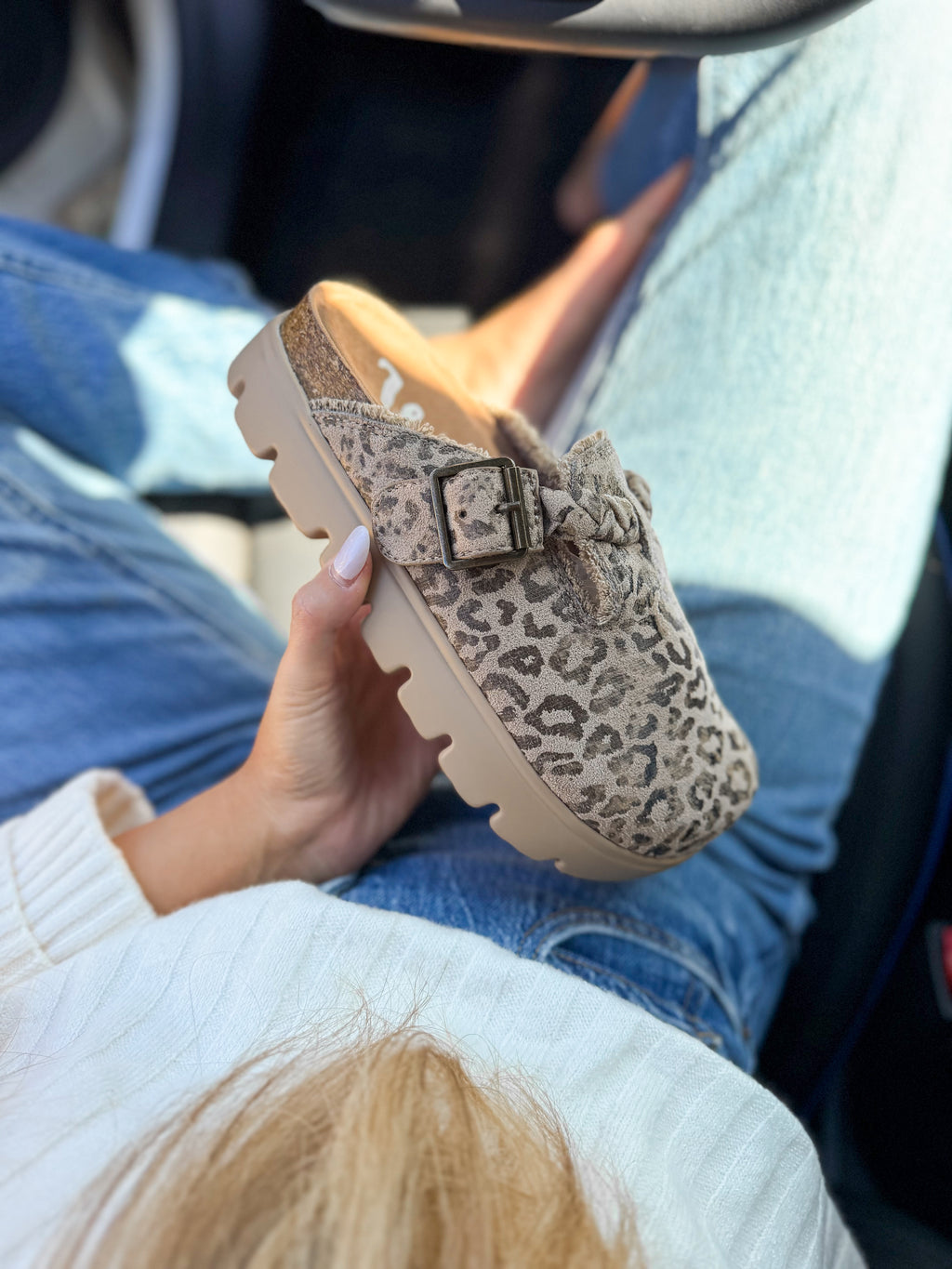 Cali 2 Leopard Slip on Mules