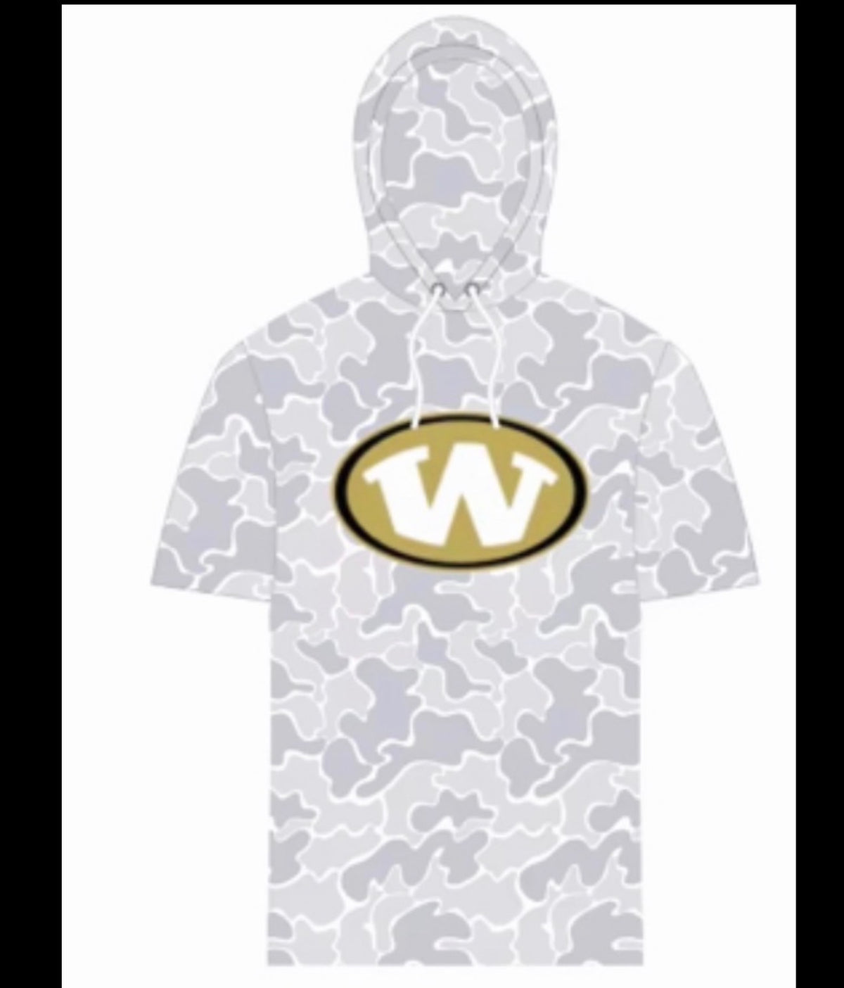 Short Sleeve White Camo- Hoodie "Pre-Order"