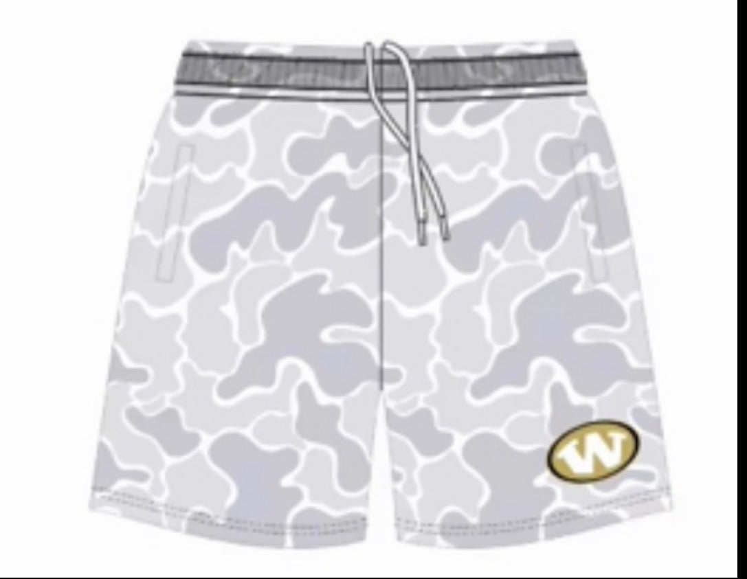 Short Sleeve White Camo- Shorts "Pre-Order"