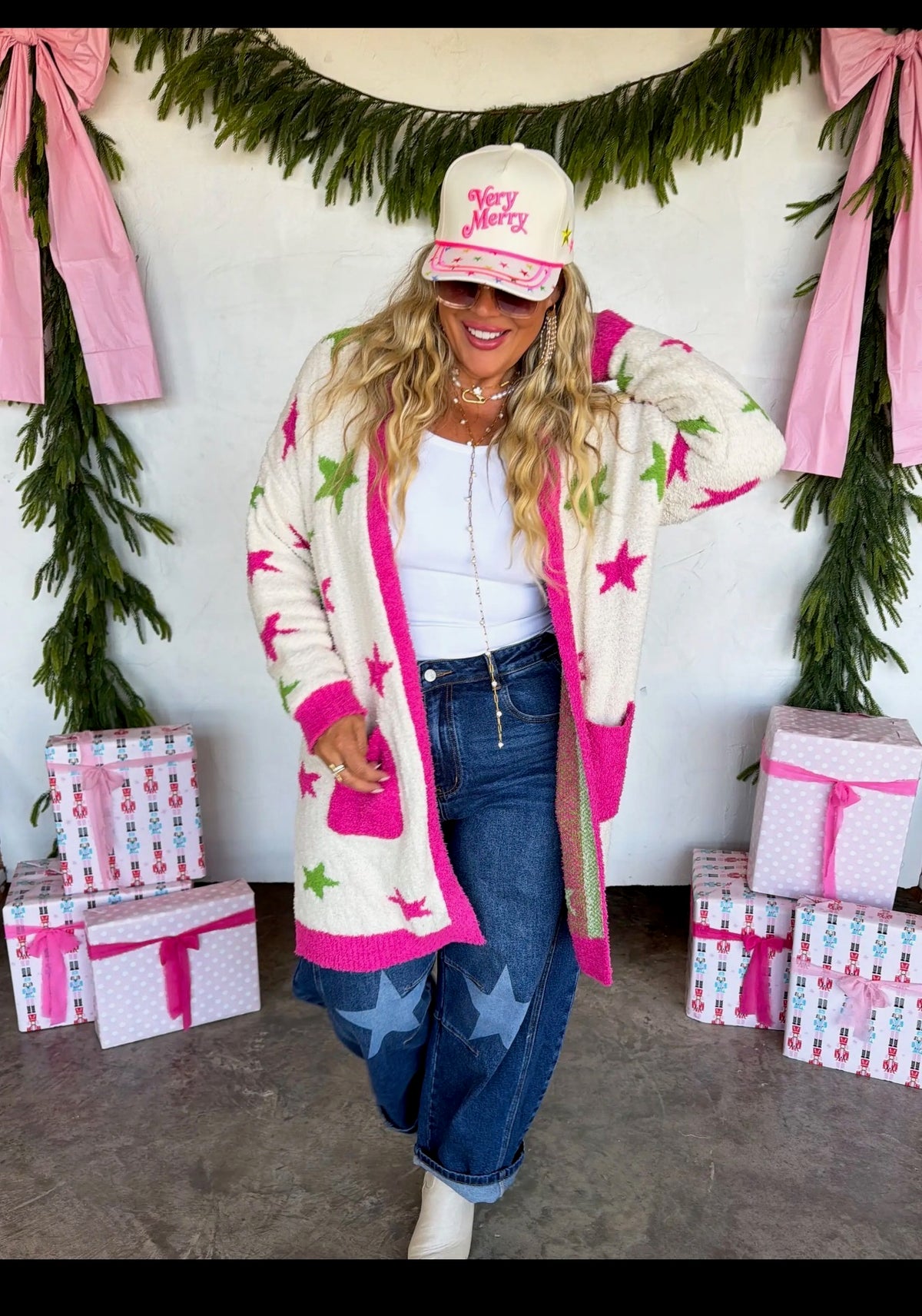 💕⭐ Merry & Bright Starstruck Cardigan ⭐💚