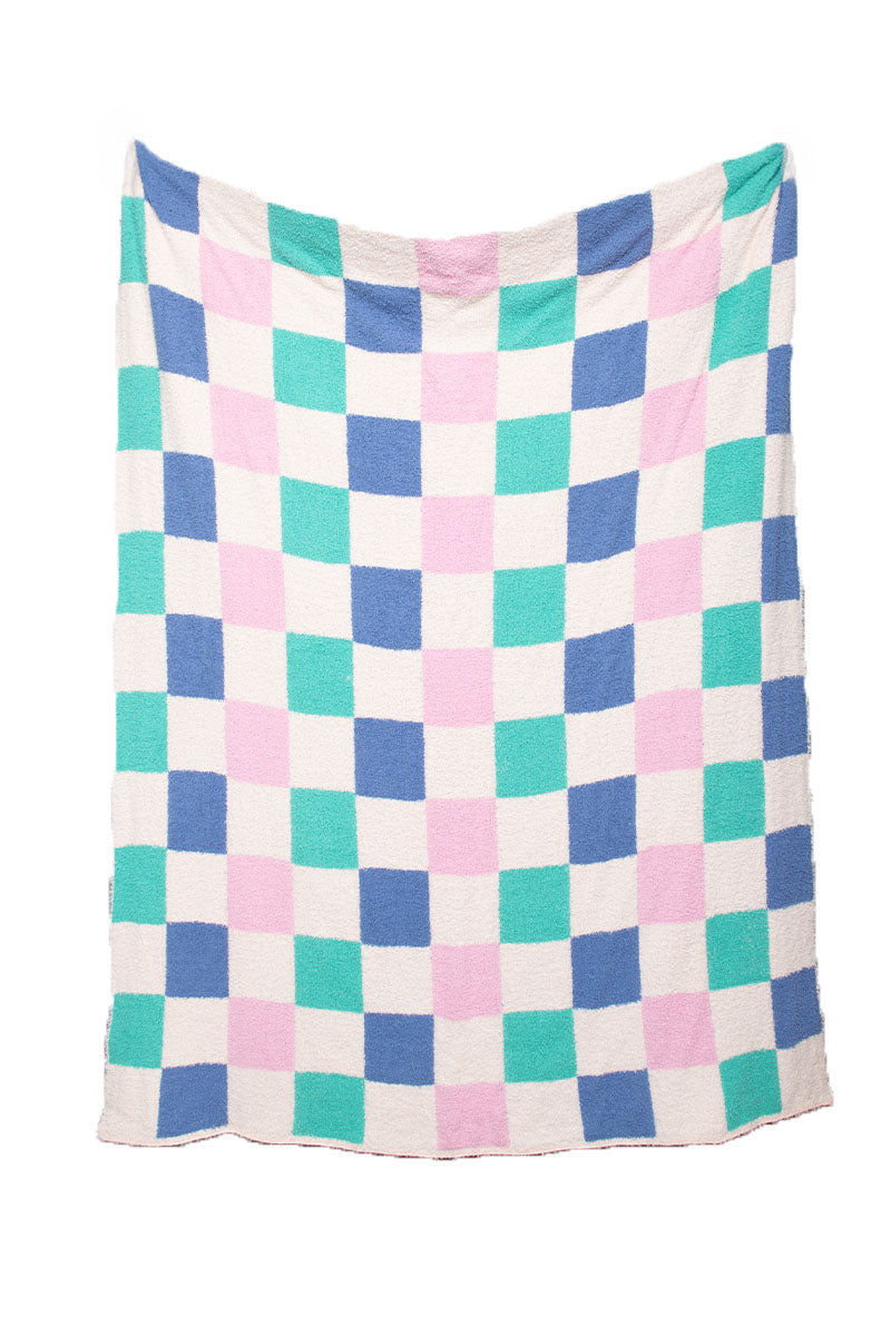 Multicolored Checkered Oversized Blanket