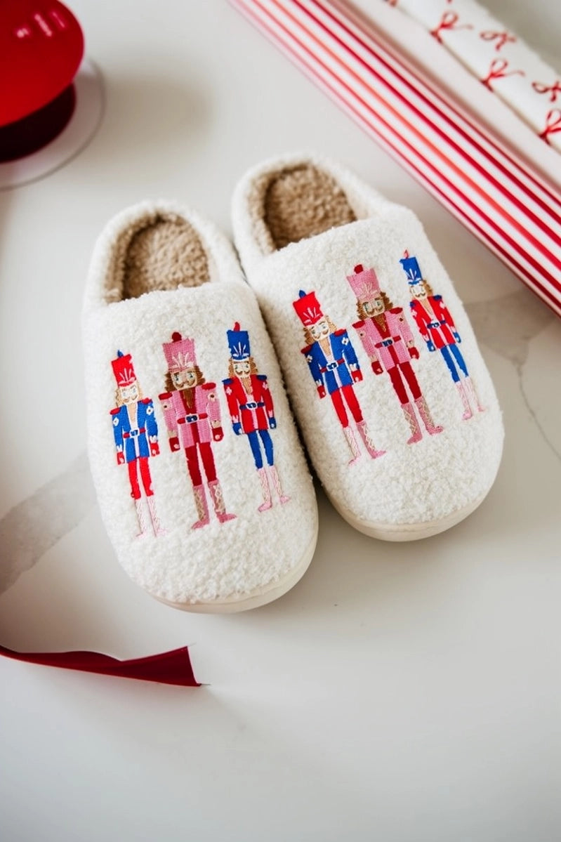 Nutcracker Sherpa Slippers
