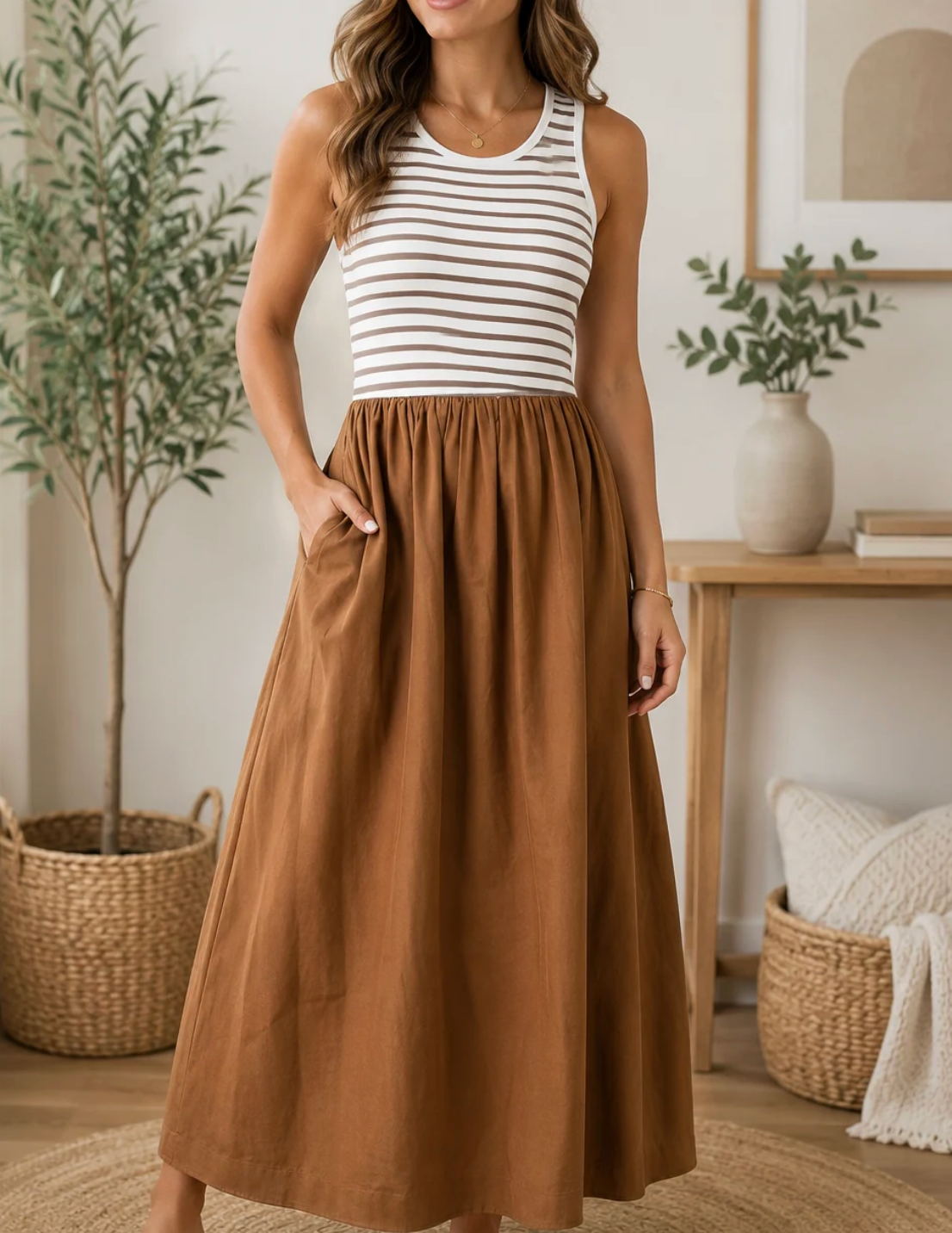 THE CHESTNUT CHARM MAXI DRESS