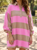 THE PINK + MOCHA RUGBY DRESS