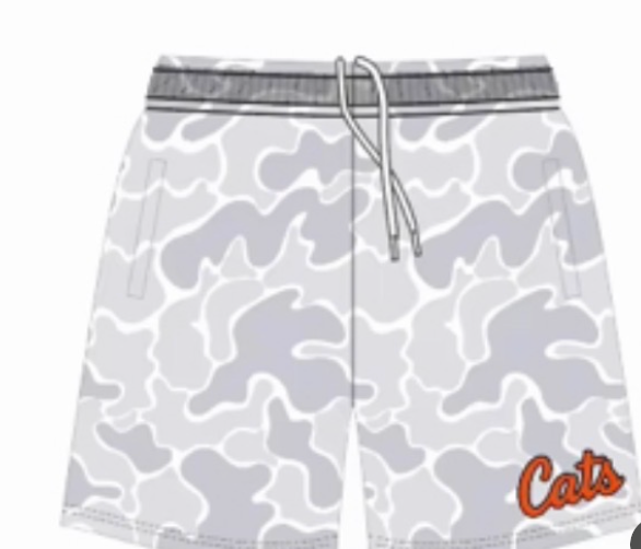 Short Sleeve White Camo- Shorts "Pre-Order"