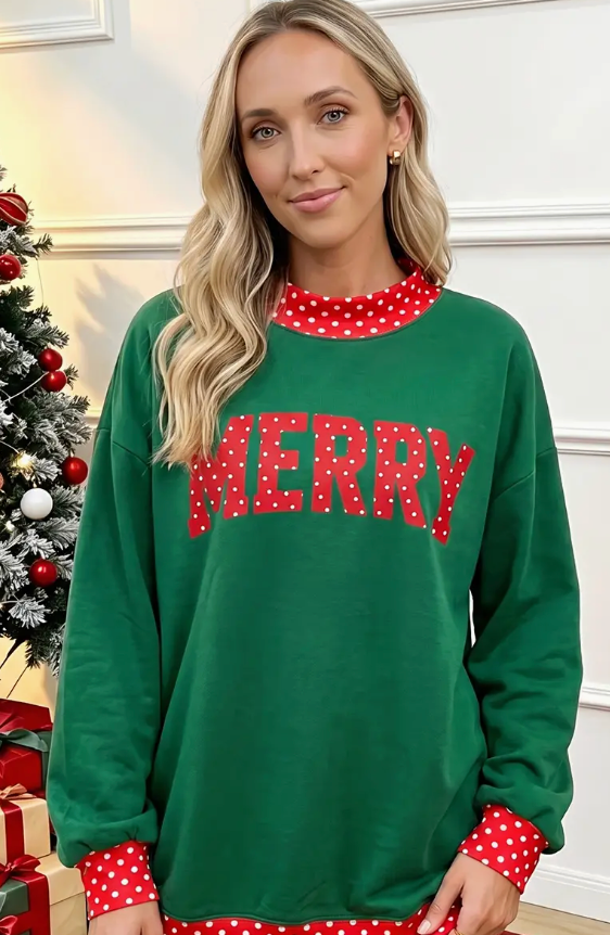 Polka Dot Red Merry - Mock
