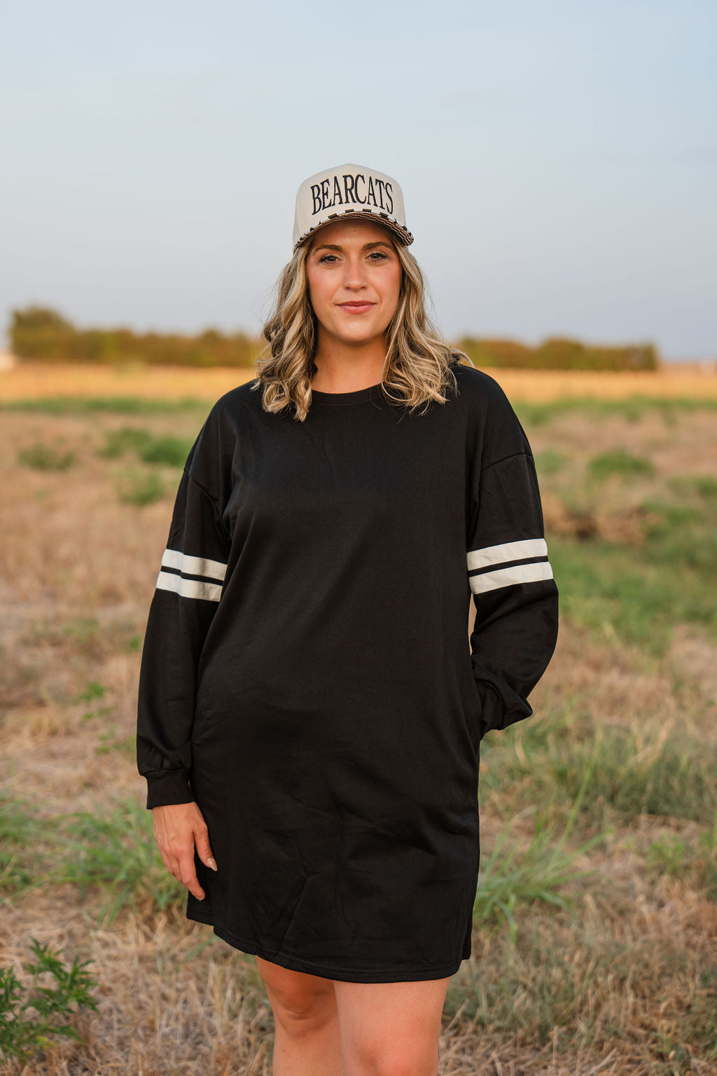 Varsity Dress- Black
