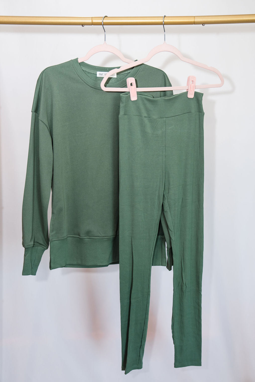 Oversized Ribbed Set- Green