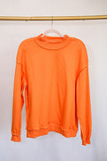 Oversize Reversible Mock Neck- Orange
