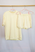 Exposed Seam Casual Set- "Butter Yellow"