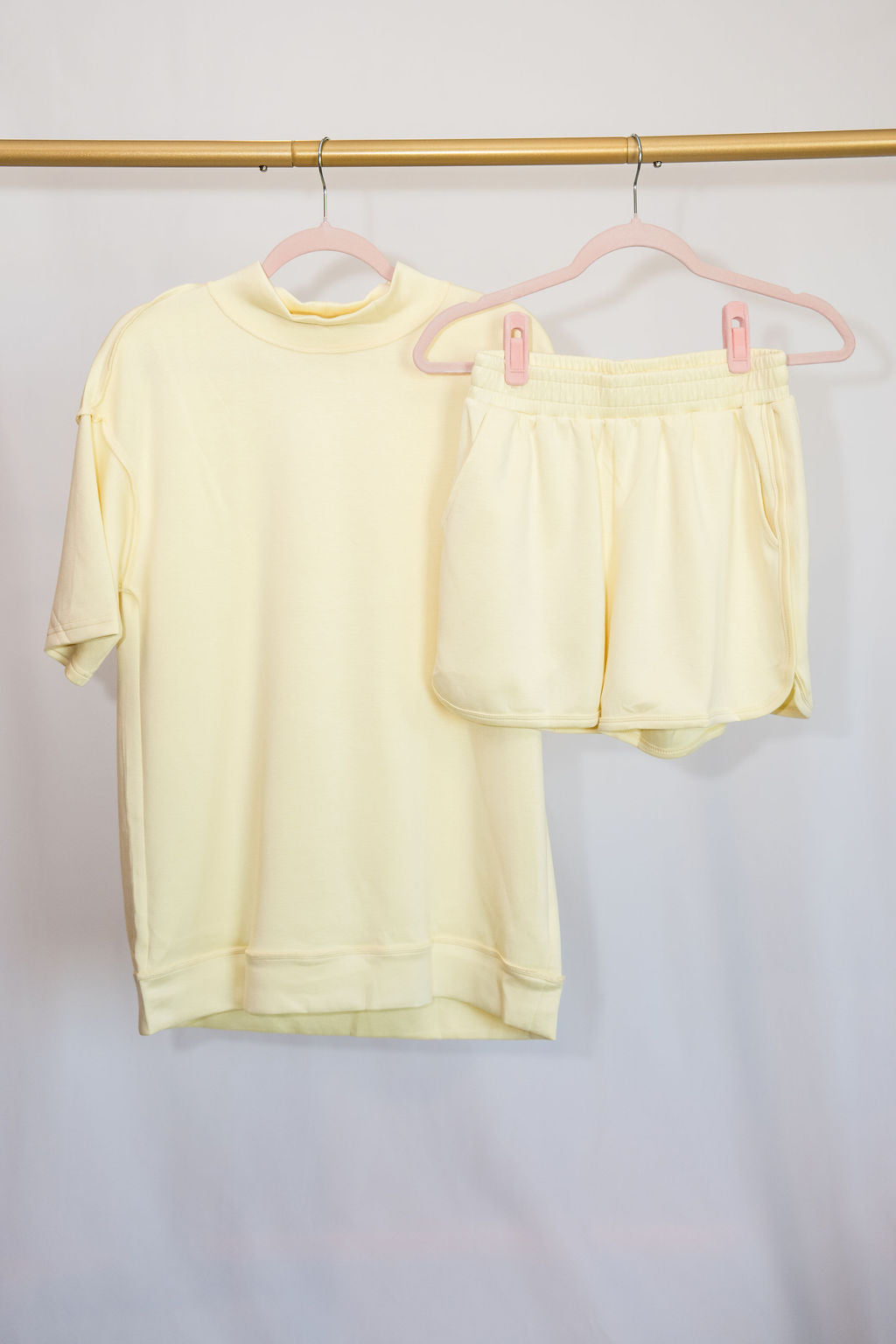 Exposed Seam Casual Set- "Butter Yellow"