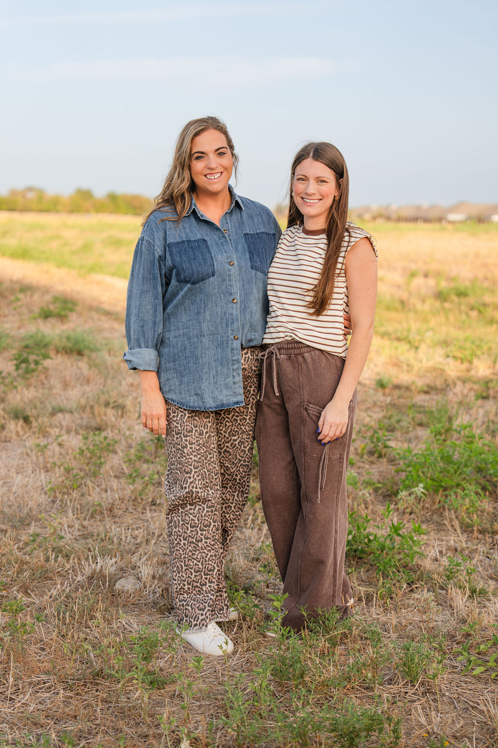 Leopard Frayed High Waist Jeans