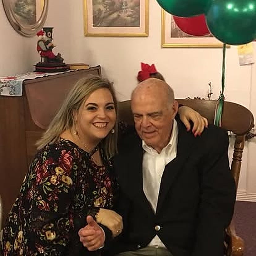 Rachael and her grandpa Poppy